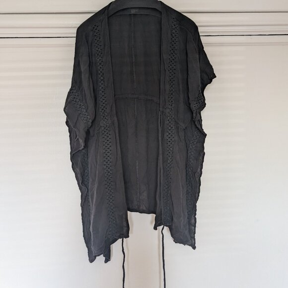 Elan Crochet Cover-Up Tunic, black, small - Picture 4 of 6